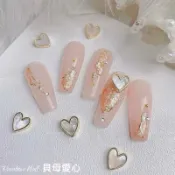 Rainbow Nail 美甲貝母桃心 L167-L168 貝母愛心 合金飾品
