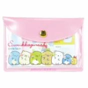 asdfkitty可愛家精品店 asdfkitty可愛家☆日本san-x角落生物粉紅色N次貼附收納袋-便利貼/標籤貼-日本正版商品