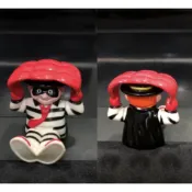 二手 早期 老物 麥當勞 漢堡神偷 飛行傘 麥當勞叔叔 公仔 人偶 可動 坐姿 McDonald's 兒童餐 玩具
