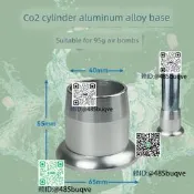 二氧化碳小缸體底座鋁合金二氧化碳95克鋼瓶底座草缸魚缸桌面顯示