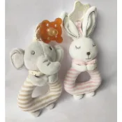 *現貨*台灣出貨*鎬媽布書布玩園*安撫手搖鈴 豆豆兔 安撫豆豆玩偶 豆豆安撫巾  豆豆巾 寶寶陪睡玩偶