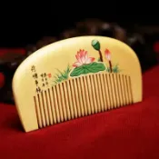 緹娜嚴選 tinaestore 【小葉黃楊木梳篦-75(精裝)-多款可選-1款/組】特色工藝品木梳子防靜電保健護髮(不含木架)-30011