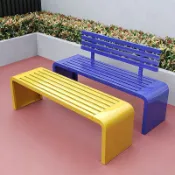 ☛免運 公園椅 長條凳 塑木長椅子 公園長椅 長條椅 長板凳 室外防腐長凳休息排椅 防鏽防曬防雨 戶外長凳 戶外長椅