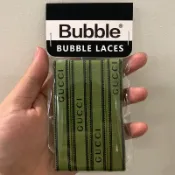 🎉可開發票🎉適用gucci匡威1970s帆布鞋聯名絲帶鞋帶字母logo酷奇包裝繩綠白色