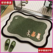 臺灣出貨/🎀地墊 防滑墊 入戶門地墊浴室吸水地墊衛生間硅藻泥加厚洗手間宿舍速乾地毯防滑耐髒腳墊
