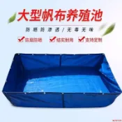 帆布魚池養魚水池防水布專用加厚帶支架養殖簡易水箱游泳池蓄水池