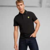 PUMA 短T 車迷系列 黑色 法拉利 POLO衫 短袖 男 62380101