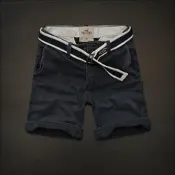 美國現貨《Hollister Co.》A&F 副牌 男款 Seal Beach 重磅工作短褲含海鷗 LOGO腰帶【32】