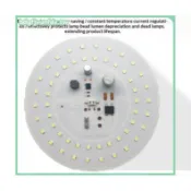 BG 1W 6V 高亮度圓形 DOB LED 光源模塊低壓可靠用於 T 燈泡車間照明 tw