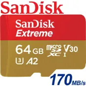 sightme看過來購物城 【公司貨】SanDisk 64GB Extreme microSDXC TF U3 UHS-I A2 記憶卡