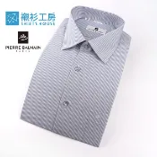 皮爾帕門pb灰色細條紋、低調穩重、合身長袖襯衫65160-10-襯衫工房