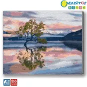 (店+)【Manto】紐西蘭．瓦納卡湖-台灣製DIY數字油畫|大尺寸更好畫