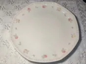 古瓷堂日本回流瓷器 日本中古絕版Noritake骨瓷彩繪水果八角盤 超稀有桃子浮雕大尺寸30cm 復古vintage則武Contemporary經典收藏