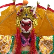 【A-ONE 匯旺】西遊記孫悟空 有背旗手可轉布袋戲偶 送國旗臂章 戲偶架 傳統 武將 布偶人偶戲偶(布袋戲)