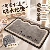 【現貨速發】卡通浴室地墊 廚房地墊 家用易打理地毯 吸水耐髒腳墊 可裁剪速乾地墊 耐磨矽藻泥地墊 廚房耐磨耐髒地墊
