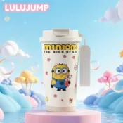 🌸次元好物🎴小黃人手拎雙飲保溫杯食品級不鏽鋼神偷奶爸寢室裝水耐熱吸管杯子