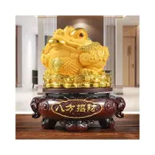 (店+)招財進寶 金蟾蜍 招財擺飾 蟾蜍咬錢 開運 風水擺件 傢居 辦公室 店鋪擺飾 開幕送禮