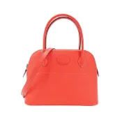 HERMES 愛馬仕 Bolide 27CM Epsom 牛皮柏莉包(X刻/T5 葡萄粉/銀釦)