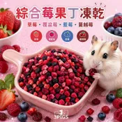 【三隻小豬寵物】Minishow綜合莓果丁凍乾 倉鼠零食 草莓藍莓蔓越莓覆盆子 天然水果乾 無添加 小動物點心