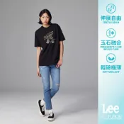Lee 401 涼感 彈性中腰標準小直筒牛仔褲 女 淺藍洗水 LB317035650