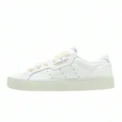 ACS跨運動 adidas 愛迪達 休閒鞋 Sleek W 女鞋 白 粉 皮革 復古 緞面鞋帶 JS1618