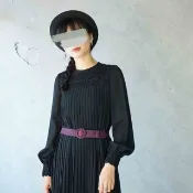 古董領帶改製髮箍-Celine-魔幻時刻紫