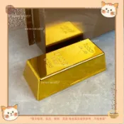 台灣促銷✨1000g仿真金磚門擋黃金開業送禮奢華高檔風水飾品金塊門檔金條招財擺件聚財拍照道具交換禮物DSFF