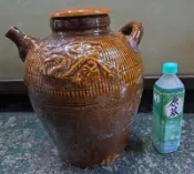 二手鋪 NO.8626 早期懷舊老酒甕 藥酒甕 單耳茶壺造型 古早收藏