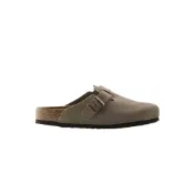 (店+)【BIRKENSTOCK 勃肯】Birkenstock Boston Taupe 波士頓 勃肯 麂皮 拖鞋 寬楦 灰褐色 0560771 [台灣現貨]
