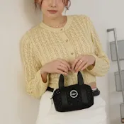 【金安德森】Polka 小巧圓筒手提側背包-經典黑