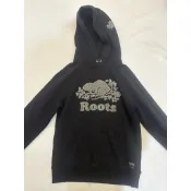 Roots經典款黑色帽tee/XS
