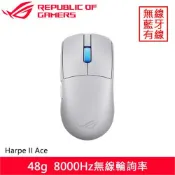 【全聯線上購】【ASUS 華碩】ASUS 華碩 ROG Harpe II Ace 無線電競滑鼠 白(ASUS 華碩 ROG Harpe II Ace 無線電競滑鼠 白)