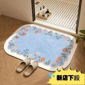 🌸桃園出貨🌸美式浴室門口防滑地墊硅藻泥吸水家用速幹廁所地毯衛生間耐髒腳墊