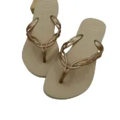【havaianas 哈瓦仕最優惠】FLASH SWEET 沙金色(拖鞋 女款 夾腳拖  巴西 夏日必備 海灘拖 哈瓦士)
