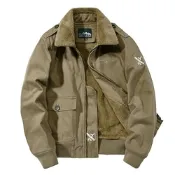 [巴黎精品] 軍裝外套G1海軍飛行夾克-冬季復古工裝古著厚款加絨男夾克3色a1fa33