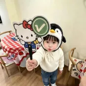 【⭐星選⭐~】6.10🏬出片神器~kt對錯小扇子旅行拍照迷你打卡道具手持隨身涼夏女