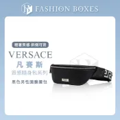 101時尚盒子｜VERSACE 凡賽斯 黑色男性圖騰腰包｜質感包袋 國際精品 原廠公司貨