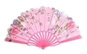 韓版玫瑰花蕾絲扇子 舞蹈扇子 女式摺扇子 塑膠摺扇 竹扇 折扇 古風絲布女折疊扇子中國古典日式古風舞蹈演出【E-012】