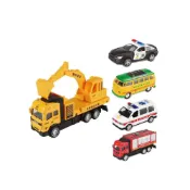 (店+)【樂彩森林】聲光迴力車 消防車 警車 雲梯車 救護車 職人玩具