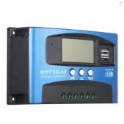 Toyutw)60a MPPT太陽能充電控制器雙USB液晶顯示屏汽車太陽能電池板充電器穩壓器