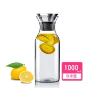 不銹鋼 耐熱玻璃 INS 冷水壺1000ml 北歐涼水壺高硼矽茶壺花濾網304水瓶玻璃水壺
