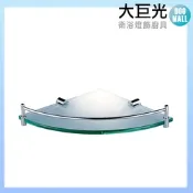 【大巨光】銅鍍鉻強化玻璃轉角置物架(P-214)