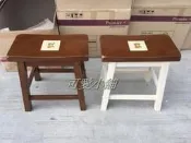 台中 ☆可愛小舖傢俱家飾☆西班牙古典歐式鄉村風磁磚瓷磚全實木原木雙色白色短板凳矮板凳餐椅長凳餐桌書桌椅化妝椅 網拍促銷價