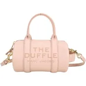 MARC JACOBS Duffle 迷你款 粒面皮革兩用圓筒包(裸粉)