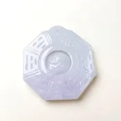 【擋煞‧避邪】紫羅蘭翡翠八卦項鍊 | 天然緬甸玉A貨翡翠 | 送禮