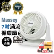 Massey【可壁掛設計 1.1kg極輕巧】7吋渦流循環扇 MAS-717W 電風扇 循環扇 壁扇 桌扇 迷你扇 空調扇