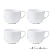 【NORITAKE】詩羅恩純白系列-可疊咖啡杯-220CC(4入)