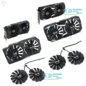 #冰峰#ASUS華碩STRIX RX470 570 GTX1050Ti猛禽 DUAL RX580雪豹顯卡風扇 可統編收據