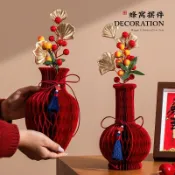 臺灣出貨✈️2026年新年裝飾品葫蘆桌面創意擺件摺紙福祿新款春節過年氛圍佈置UPQ
