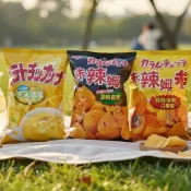 湖池屋咔辣姆久洋芋片 北海道玉米濃湯 卡辣海苔口味 家庭包家庭包500g 揪便宜
